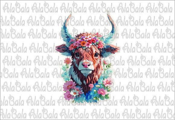 Download Cow Floral Png, Sublimation Graphics - Graphic Collection