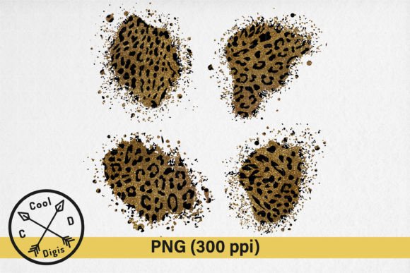 Download Bronze Glitter Leopard Print Patches - Bronze Collection