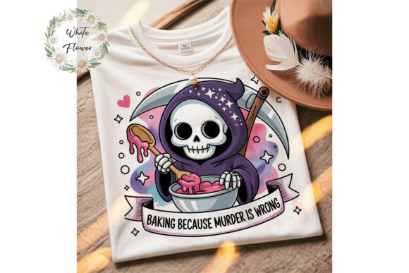 Download Cute Grim Reaper Baking Sublimation PNG - Sublimation Collection
