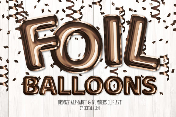 Download Bronze Foil Balloon Alphabet Clipart - Bronze Collection