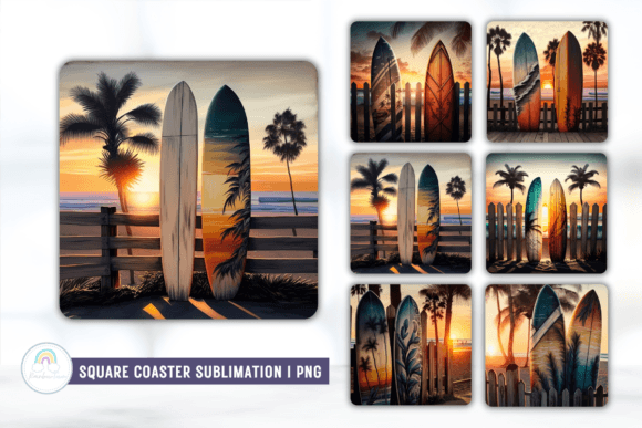 Download Surfboard Beach Coaster Sublimation - Sublimation Collection