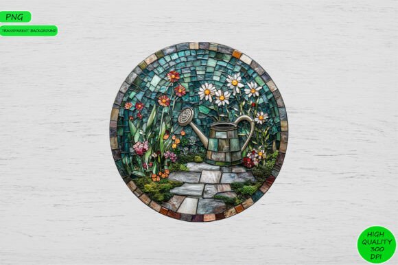 Download Garden Stained Glass Mosaic PNG Clipart - Premium Resources