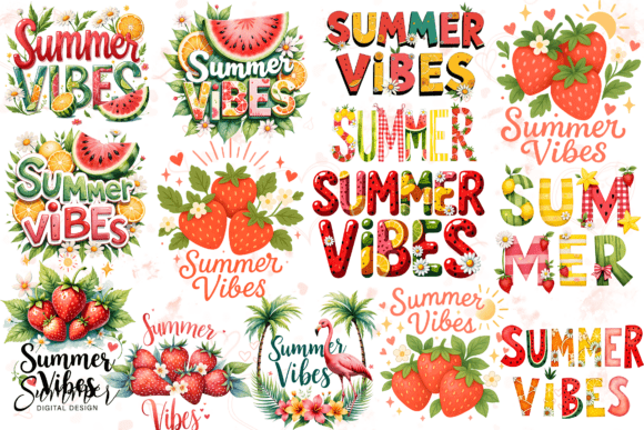 Download Summer Vibes PNG Strawberry Sublimation - Sublimation Collection