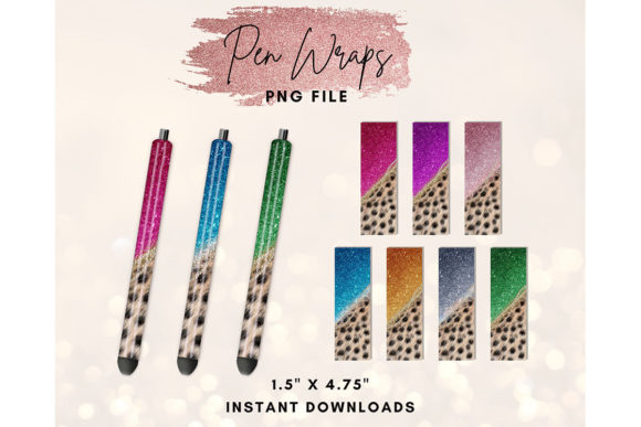Download Leopard Pen Wraps Sublimation Glitter - Sublimation Collection