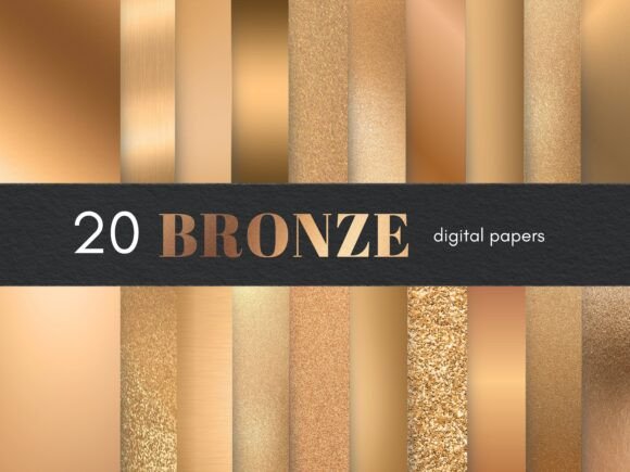 Download Bronze Metallic Digital Papers - Bronze Collection