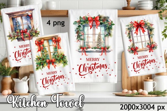 Download Cozy Christmas Kitchen Towel Sublimation - Sublimation Collection