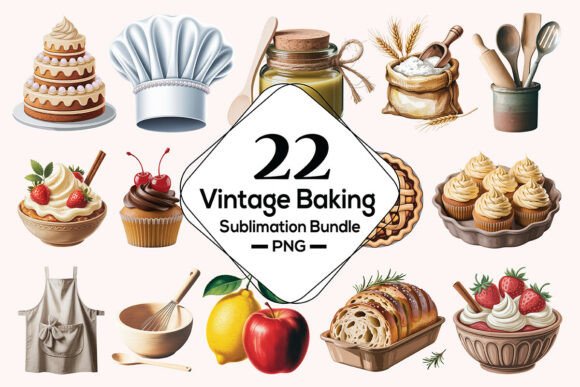 Download Vintage Baking Sublimation Clipart PNG - Sublimation Collection