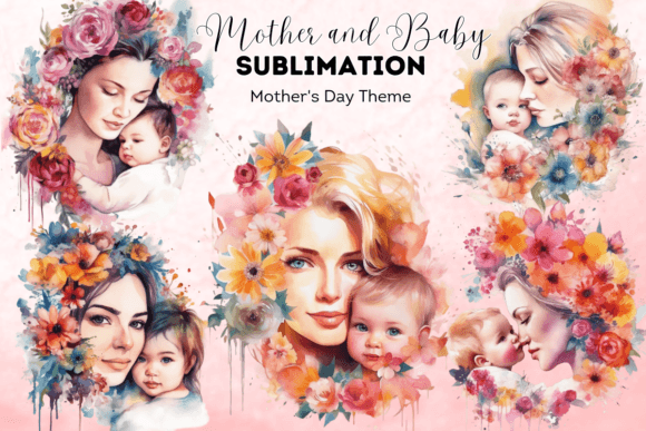 Download Mother and Baby Sublimation Designs - Sublimation Collection